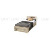 Ривьера кровать 900 дуб юкон/бетон темный Миф