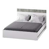 Инстайл кровать двойная 1600 КР-04 БТС бетон/белый