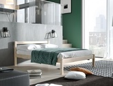 Рино кровать 900 с опорными брусками Мебель град (массив сосны, без покрытия)